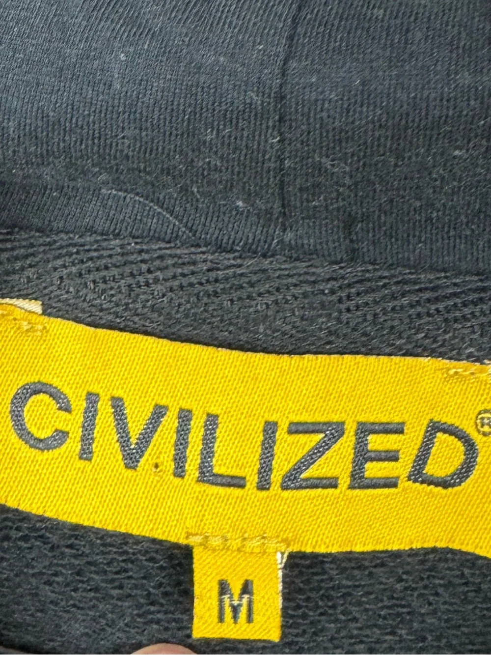 Civilized Don’t Get Left Behind Black Hoodie, Size M